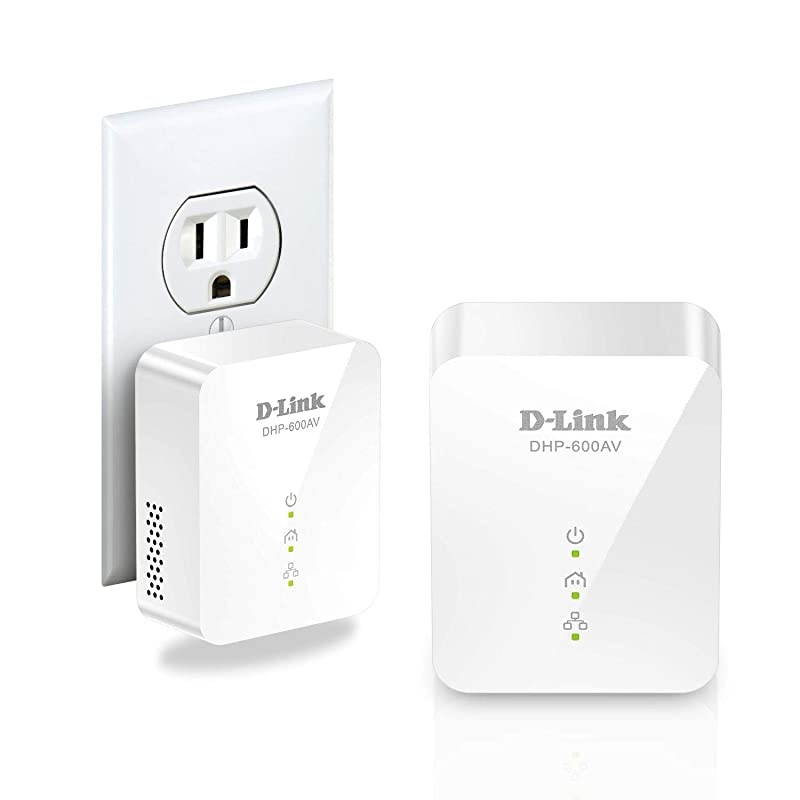 Powerline Adapter Starter Kit Ethernet Over Power Gigabit AV2 Up to 1000Mbps MIMO Internet Network Wall Plug In (DHP-601AV)