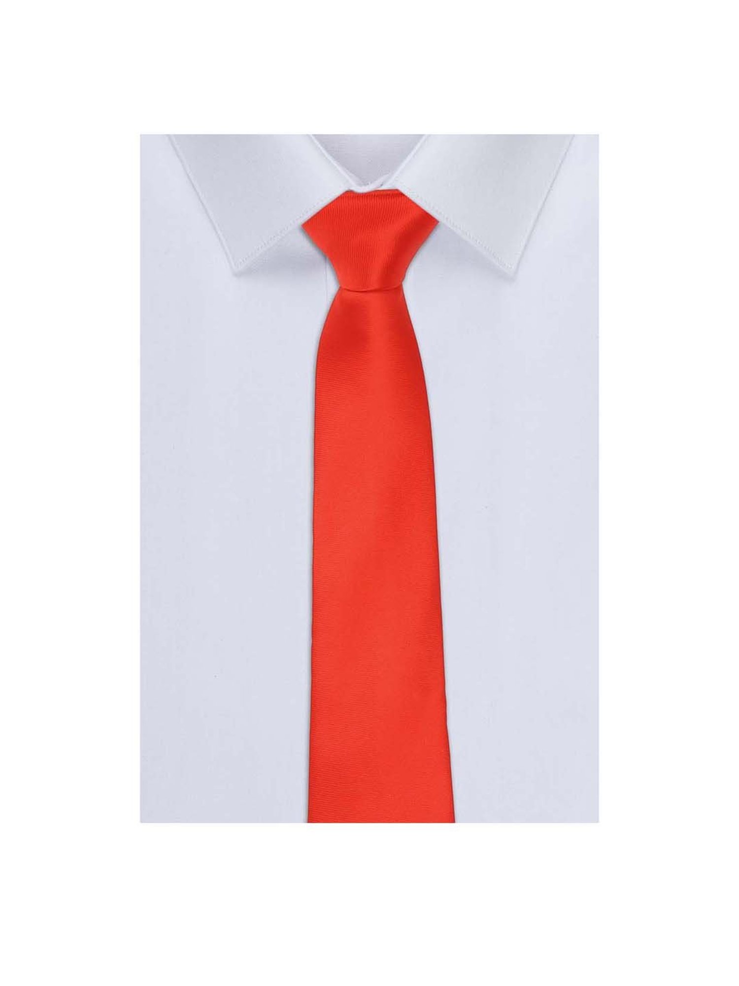 Peter England Orange Solid Tie