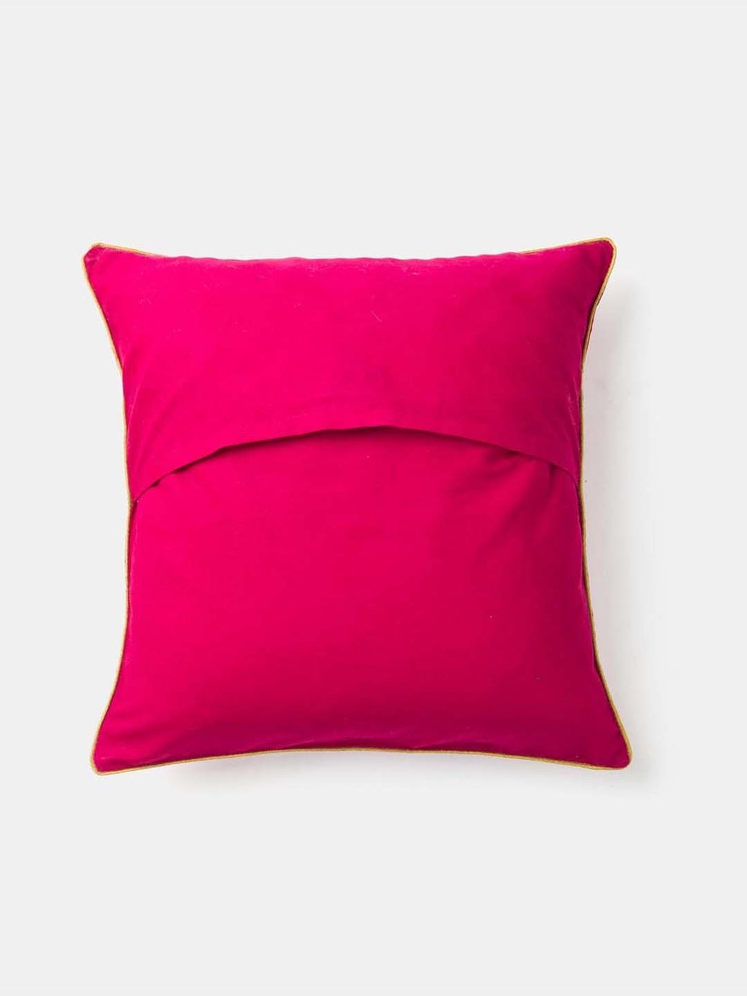 Fabindia Home Udai Fuchsia Cotton Silk Cushion Cover
