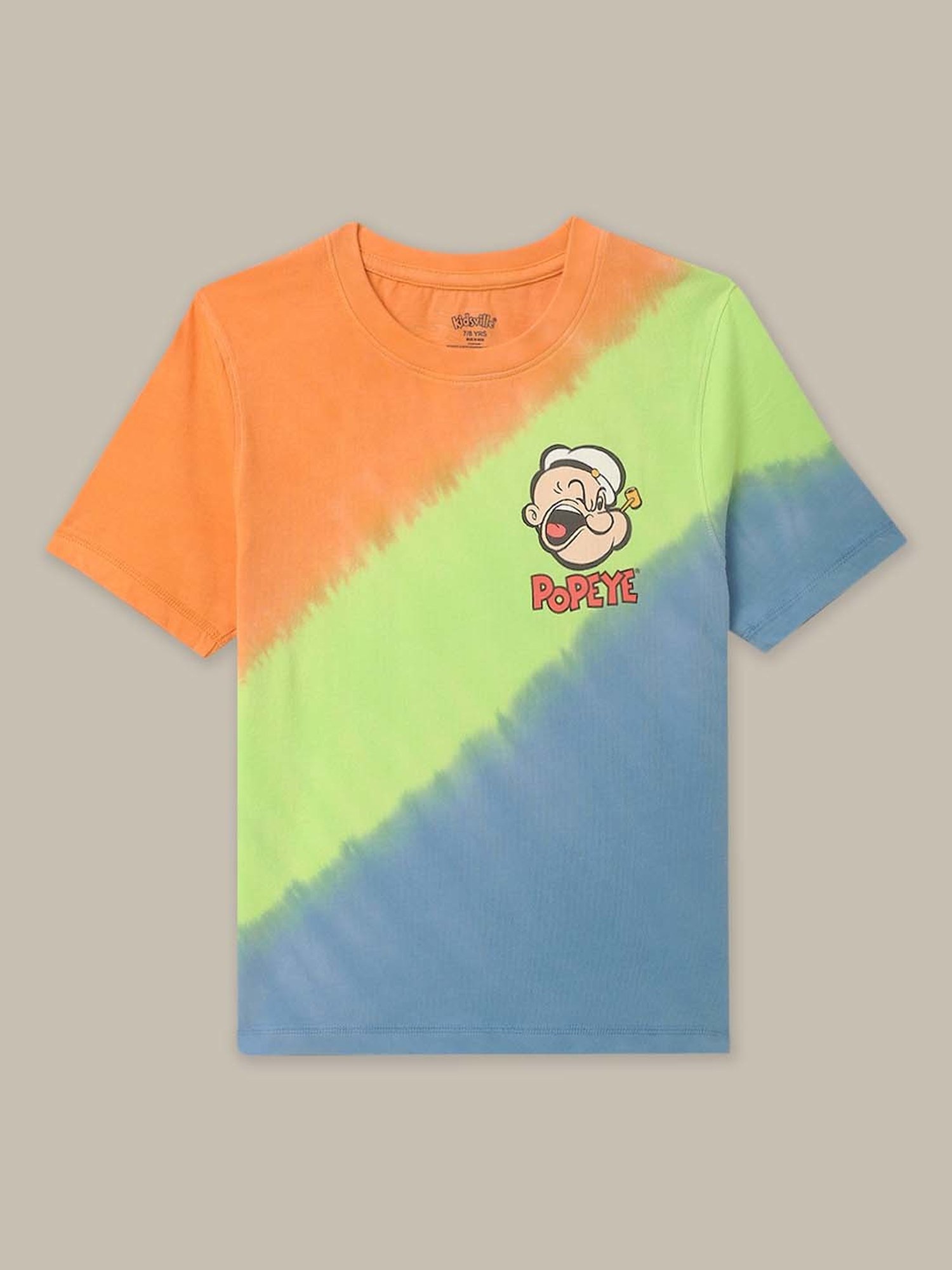 Kidsville Multicolor Cotton Printed Popeye T-Shirt