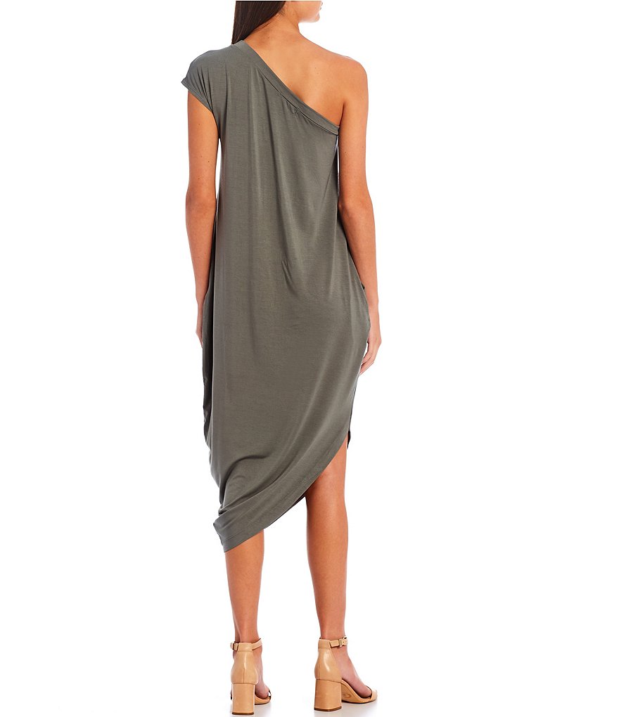 Good Luck Gem One Shoulder Asymmetric Hem Dress