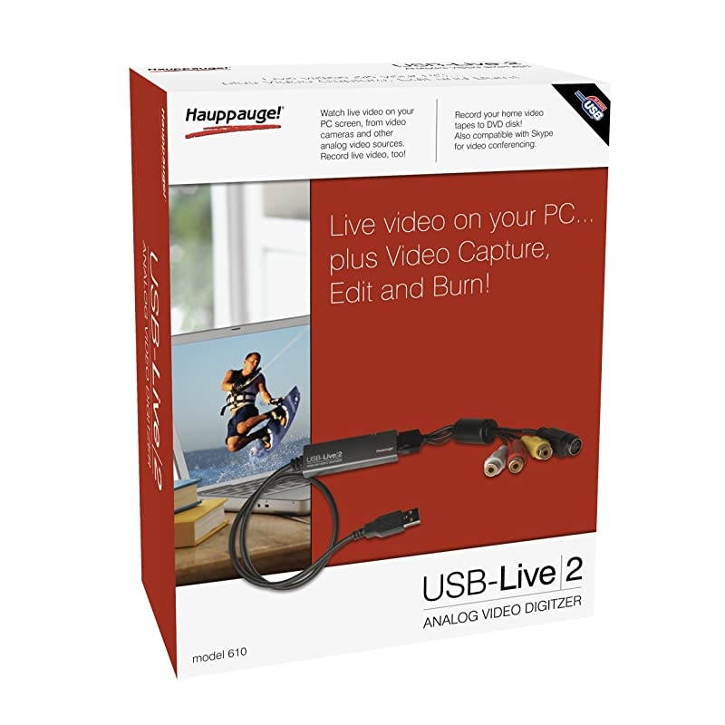 610 USB-Live 2 Analog Video Digitizer and Video Capture Device Black/White