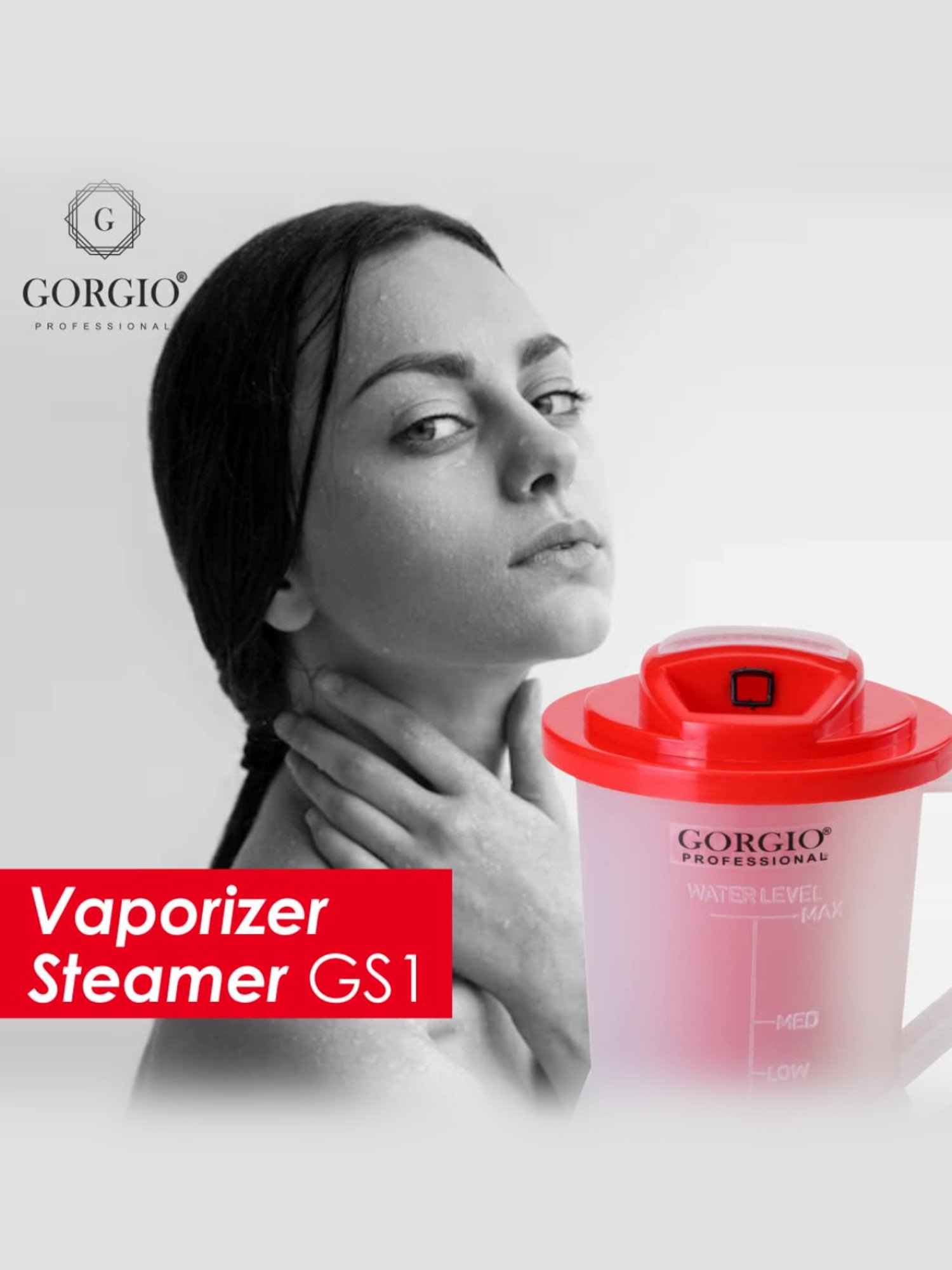 Gorgio Professional GS1 Vaporizer Steamer (White and Orange)