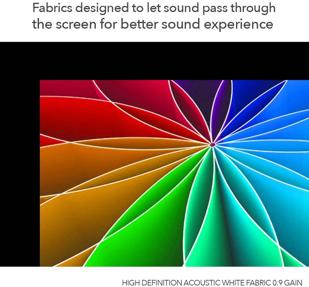 QualGear Projector Ceiling Mount Bundle with 110" Ultra White Fixed Frame Projector Screen & 25' HDMI Cable Hardware Mount (PRB-717&ndash;Wht-110W-25ft)