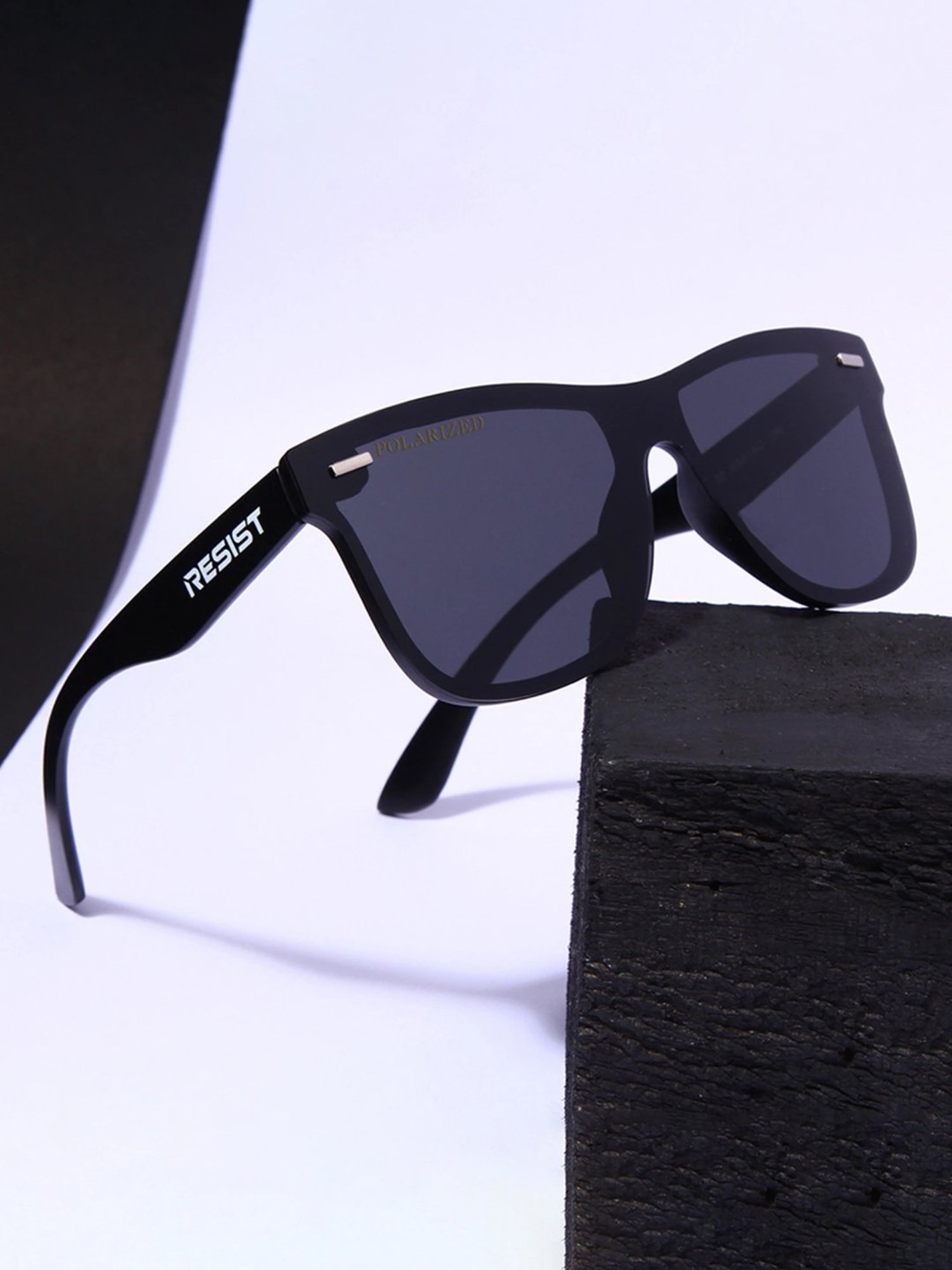 Resist Eyewear Black Polarized Unisex Sunglasses