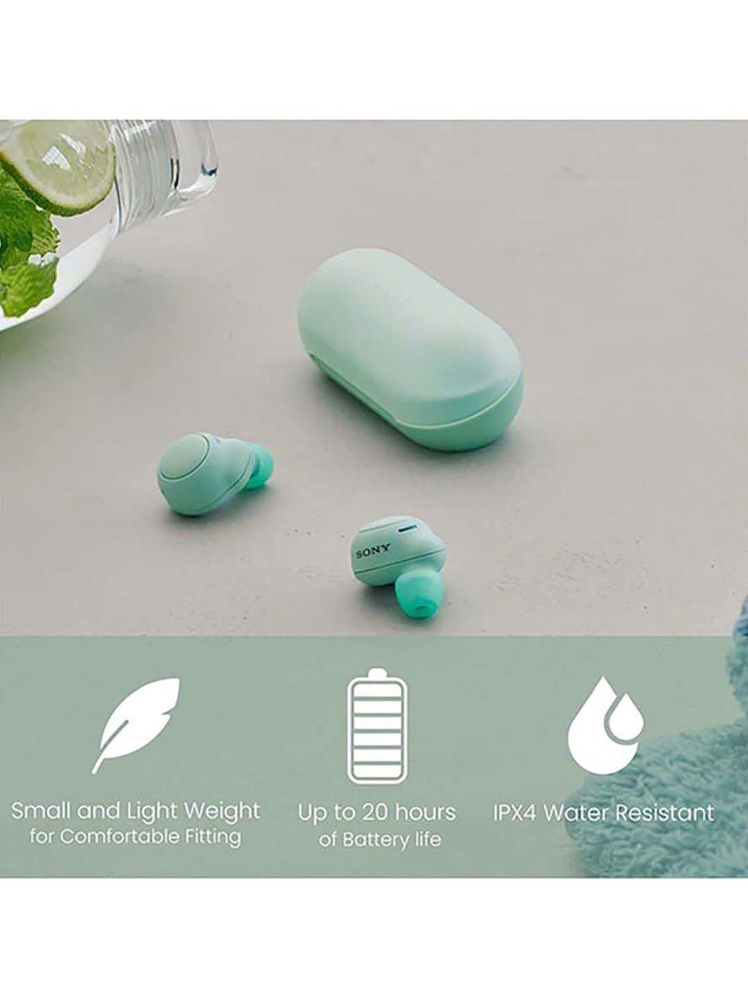 Sony WF-C500 True Wireless Bluetooth Earbuds with Mic (Green)