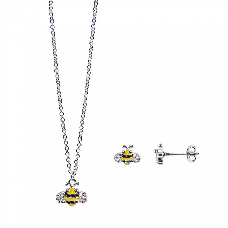 FAO Schwarz Bumblebee Necklace and Earring Set