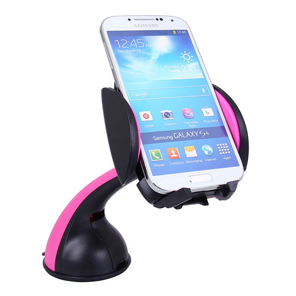 LENTION Car Mount Phone Holder with Windshield for iPhone, iPod, Smart Phone, PSP, GPS - Black