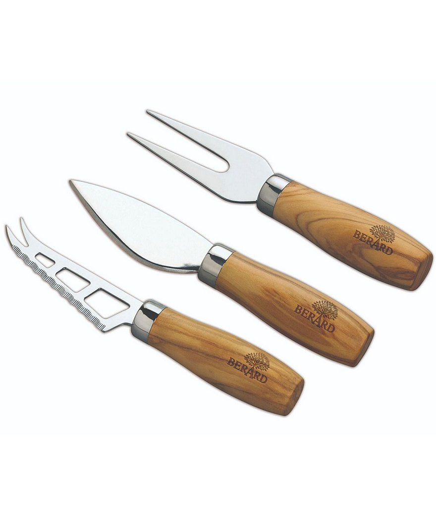 Berard Olive Wood Cheese Knife, Set of 3