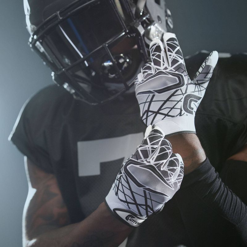 Cutters Game Day Receiver Gloves Youth - White M