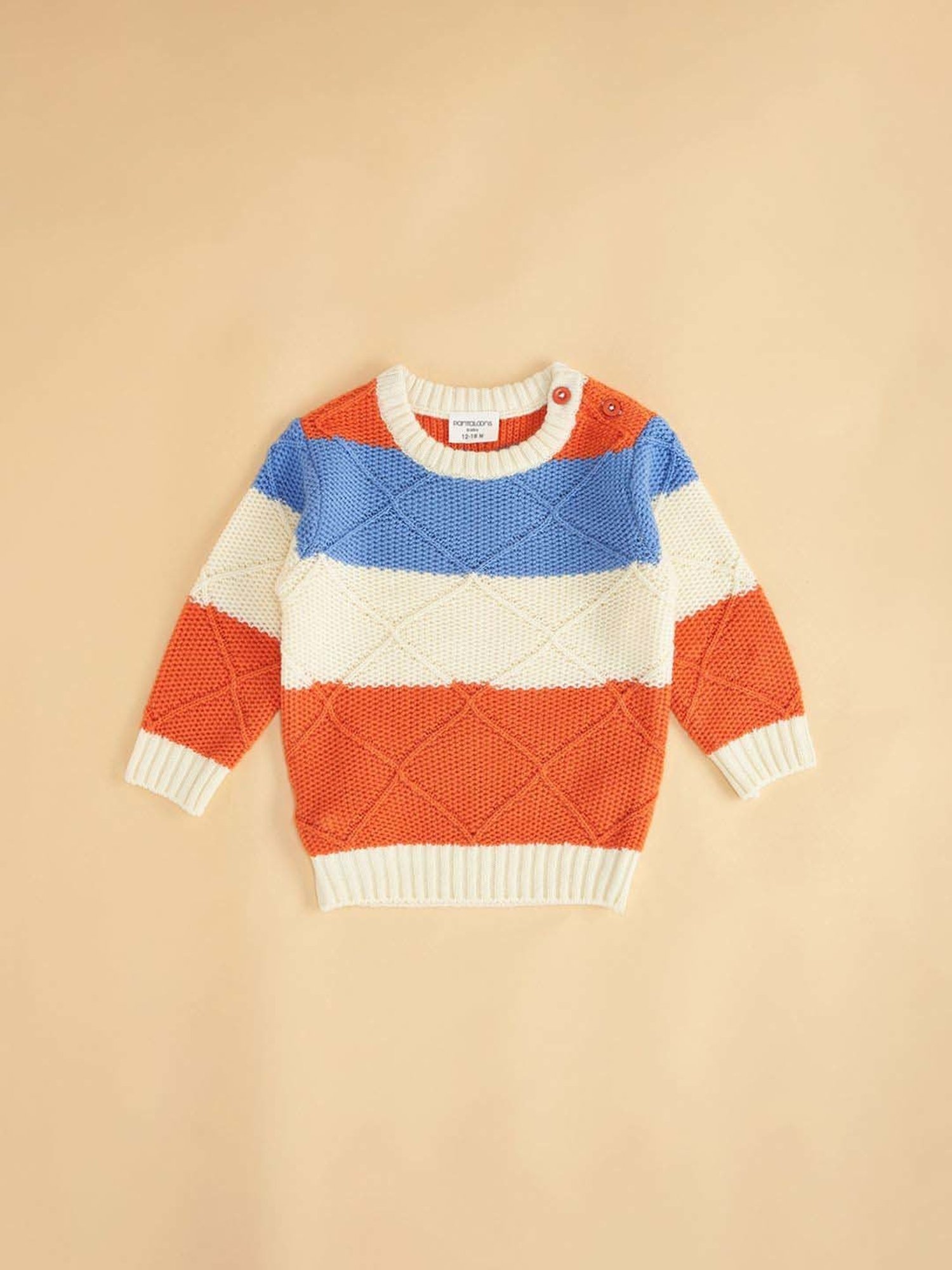 MINIKLUB Girls Green Self Design Full Sleeves Sweater