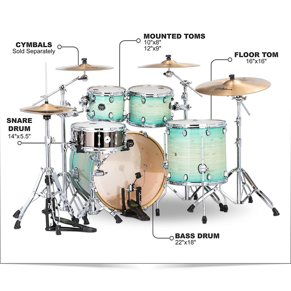 Mapex Armory Series Exotic Rock Shell Pack Ultramarine Gloss