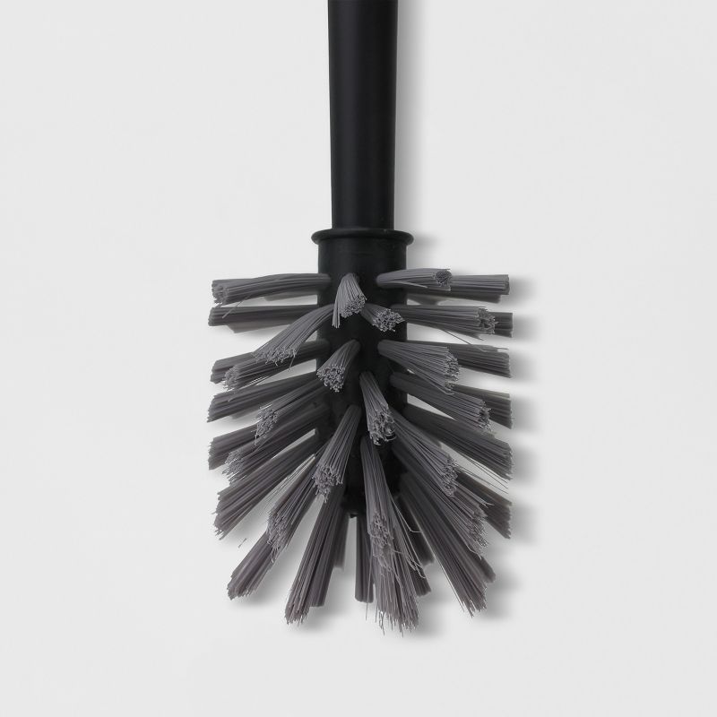 Deluxe Aluminum Handle Toilet Brush with Fully Removable Liner White - Bath Bliss