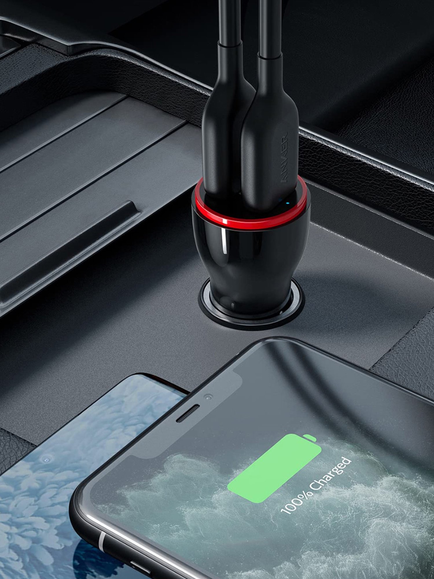 Anker PowerDrive 2 A2310011 4.8 Amp 24W Dual Port Car Charger (Black)