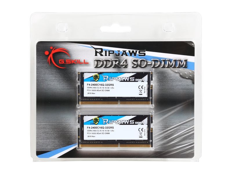 G.SKILL Ripjaws SO-DIMM 8GB 260-Pin DDR4 SO-DIMM DDR4 3200 (PC4 25600) Laptop Memory Model F4-3200C18S-8GRS