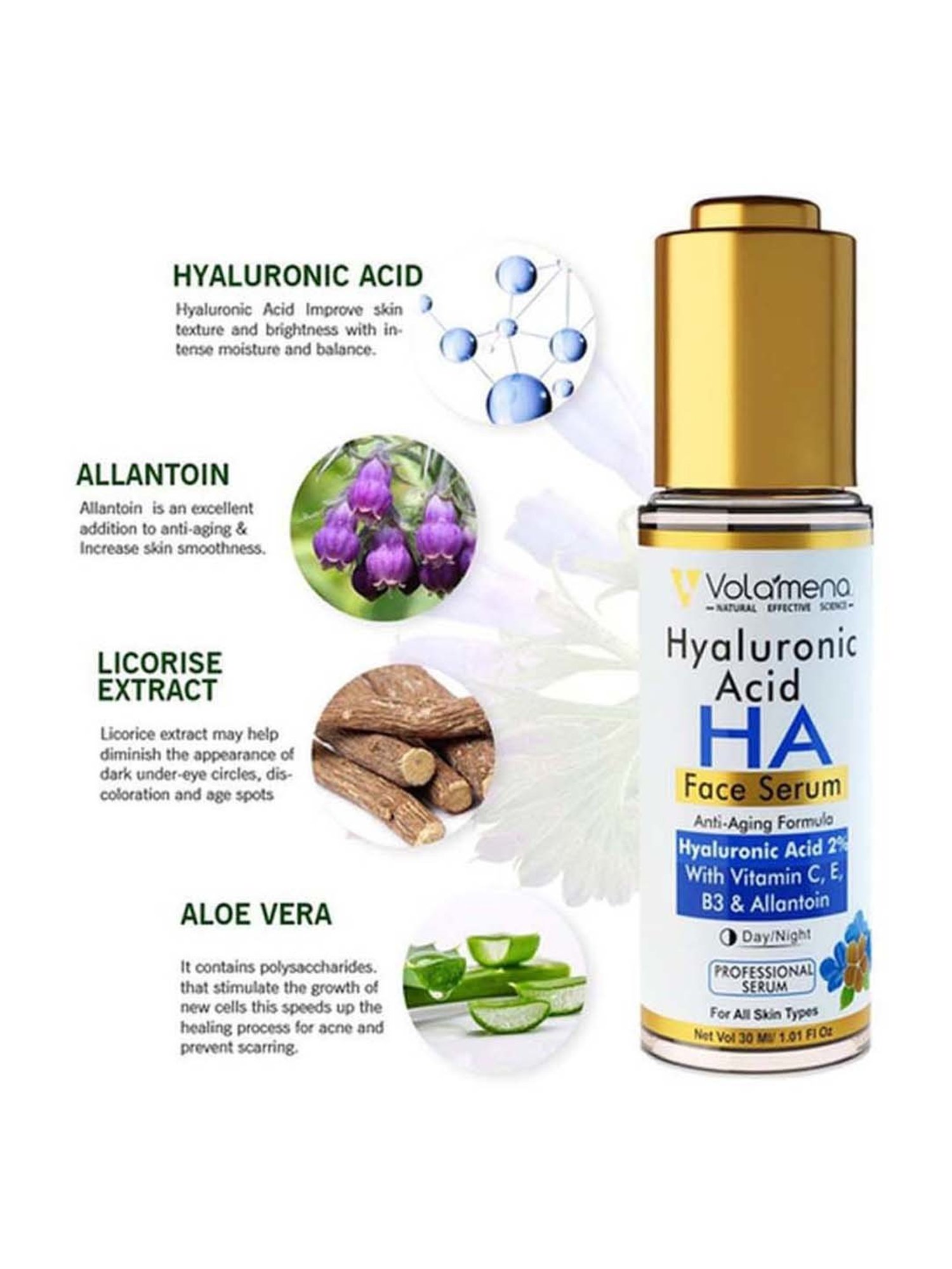 Volamena Hyaluronic Acid Face Serum - 30 ml