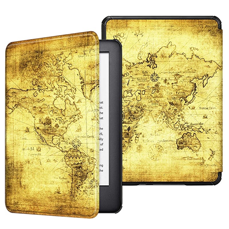 Slimshell Case for AllNew Kindle 10th Generation 2019 Release Lightweight Premium PU Leather Cover with Auto SleepWake NOT Fit Kindle Paperwhite or Kindle 8th Gen Ancient Map