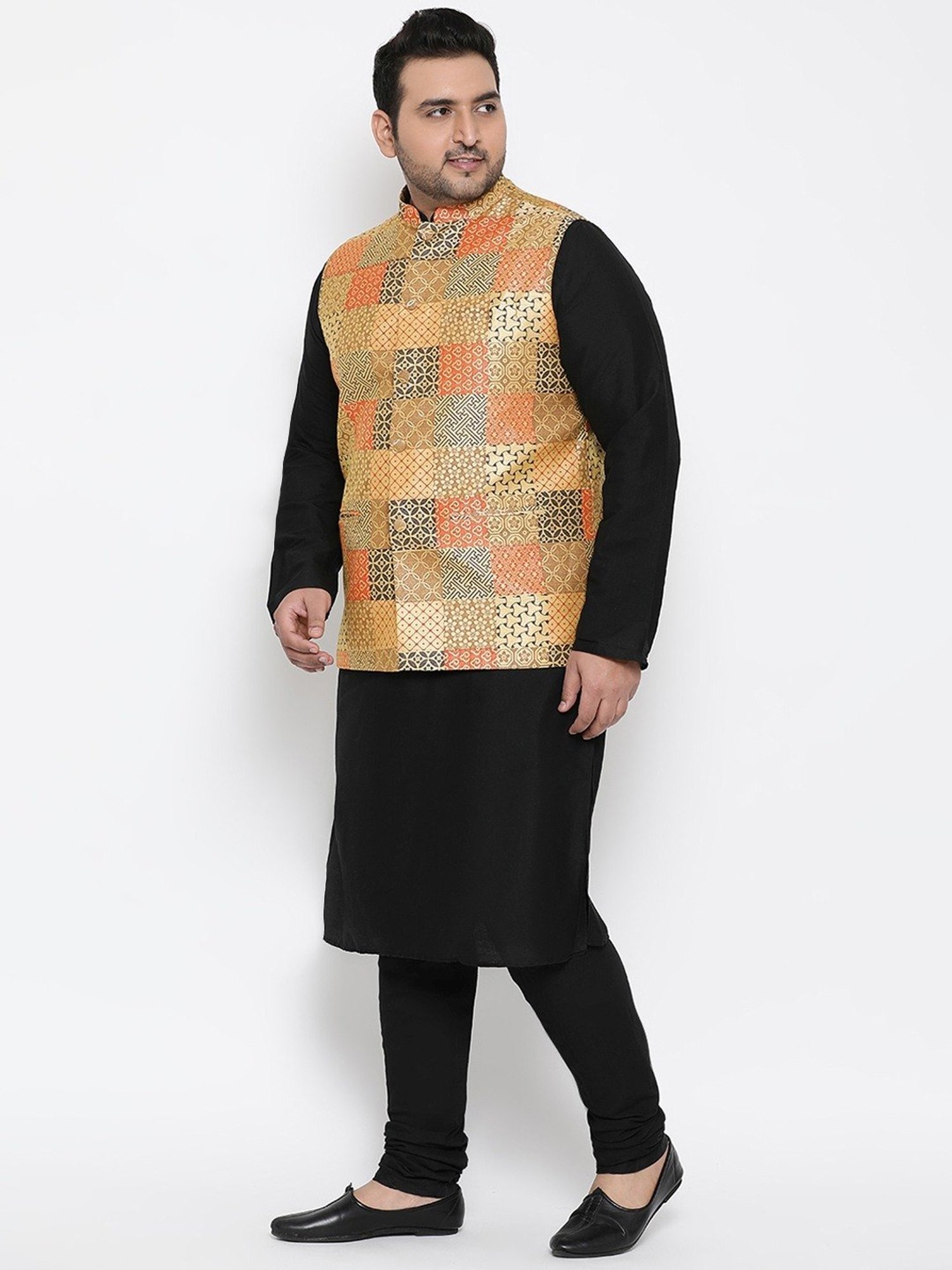 KISAH PLUS Multicolored Regular Fit Printed Kurta Set With Jacket