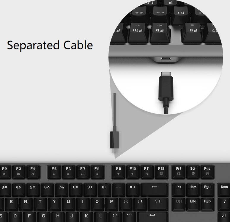 Royal Kludge RK601 87 Keys Cherry MX Black Mechanical Gaming  Keyboard  N-Key Rollover  Ice Blue Backlit,PBT Keycaps