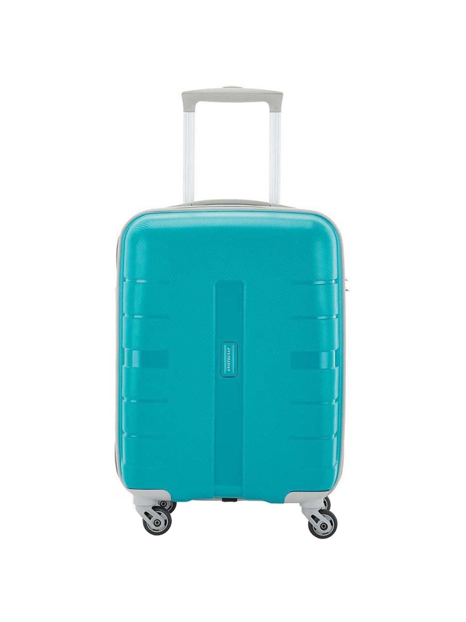 Aristocrat Nexon Teal Blue Textured Hard Cabin Trolley Bag - 37.8 cm