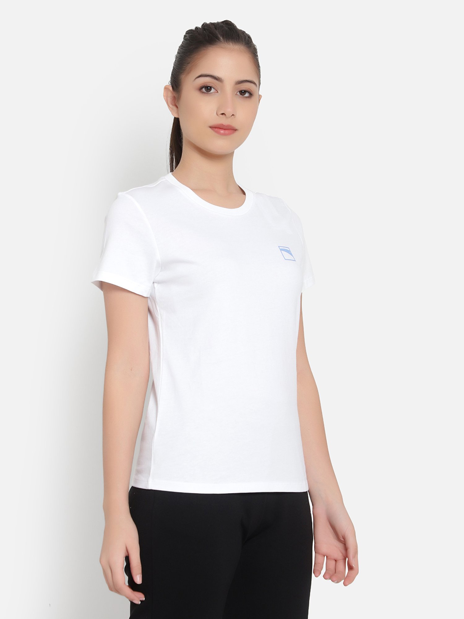 Anta White Cotton Sports T-Shirt