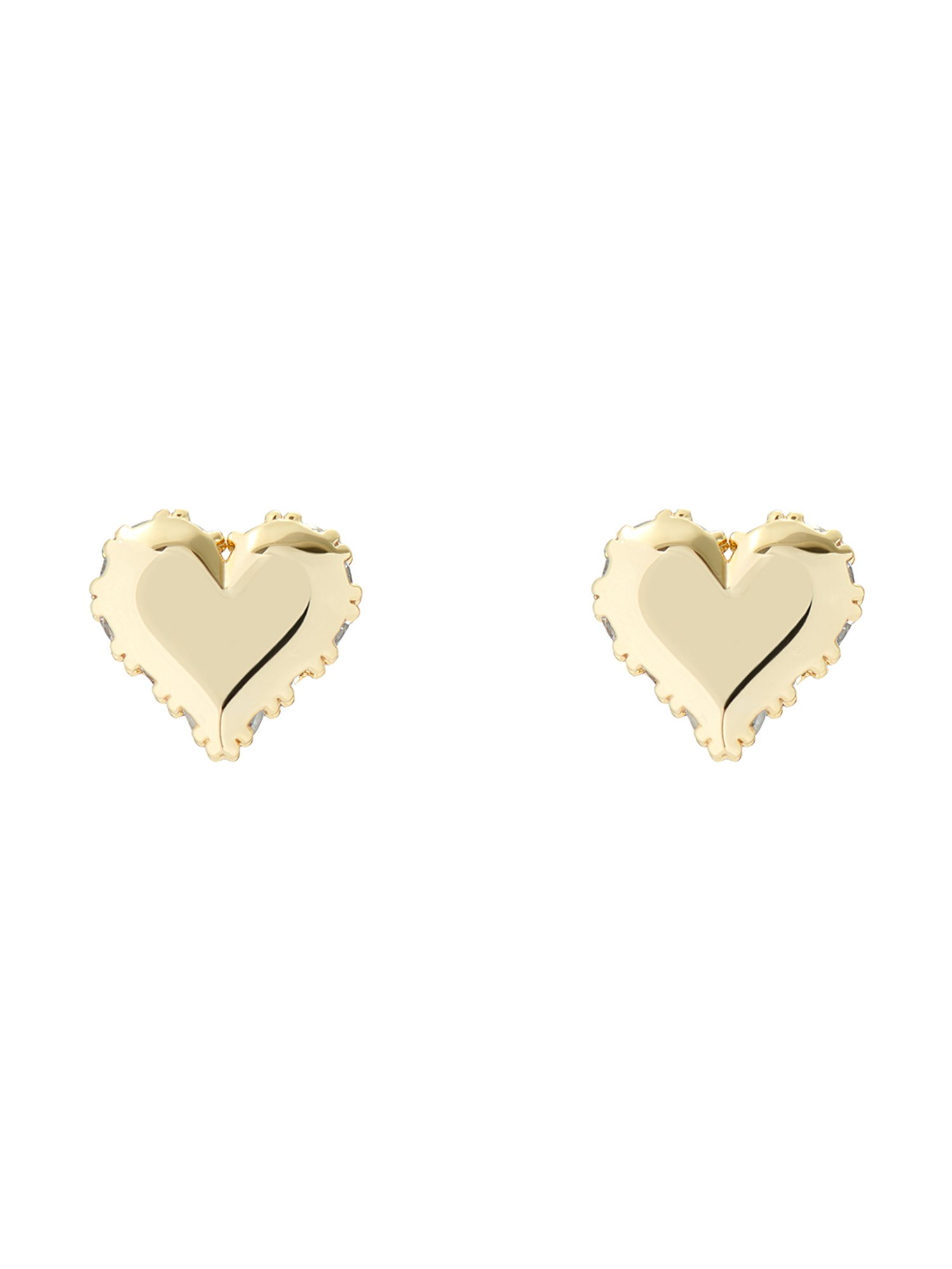 Ted Baker Gold Tone Sersy Sparkle Heart Stud Earrings for Women & Girls