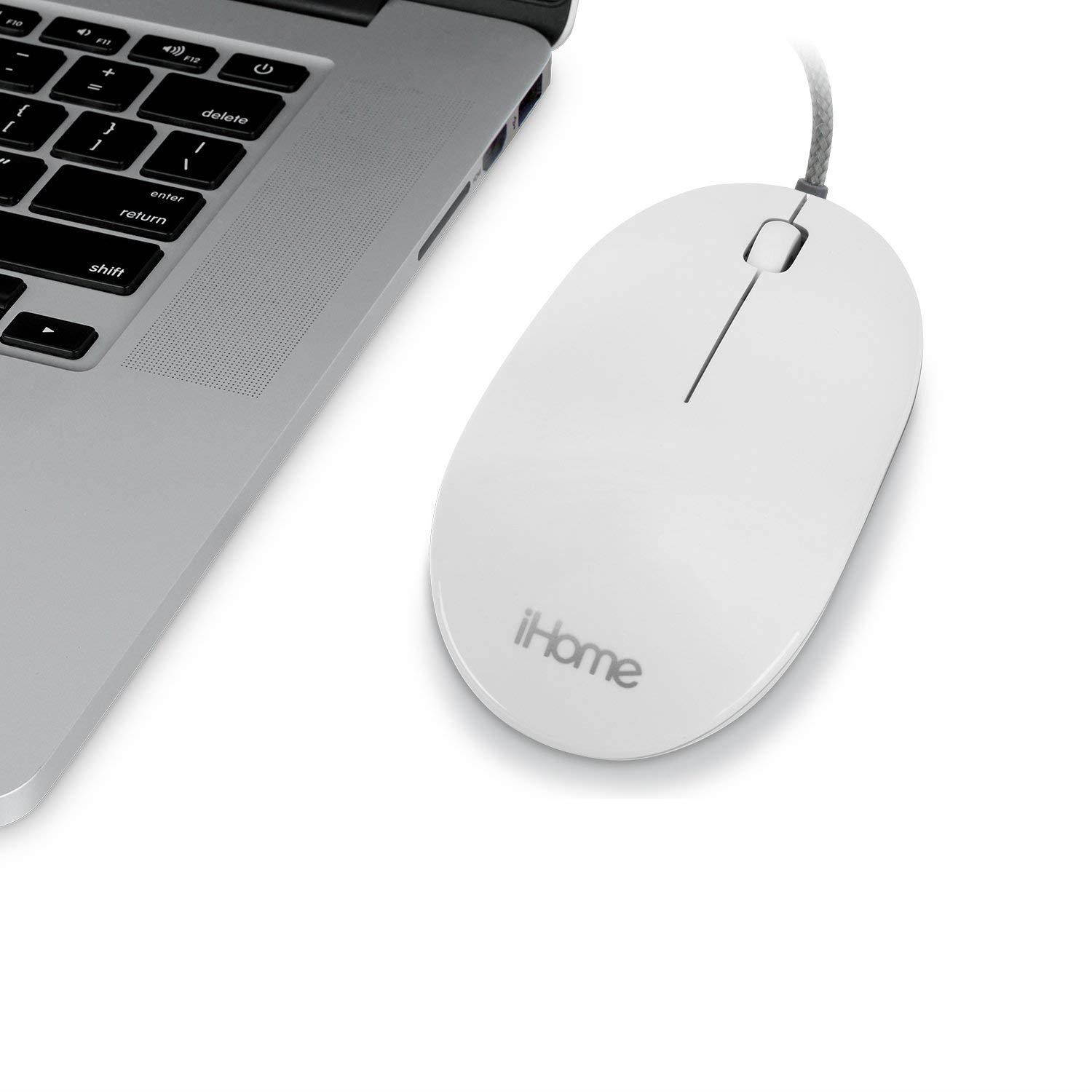 iHome   Wired Mac Mouse - White (IMAC-M100W)