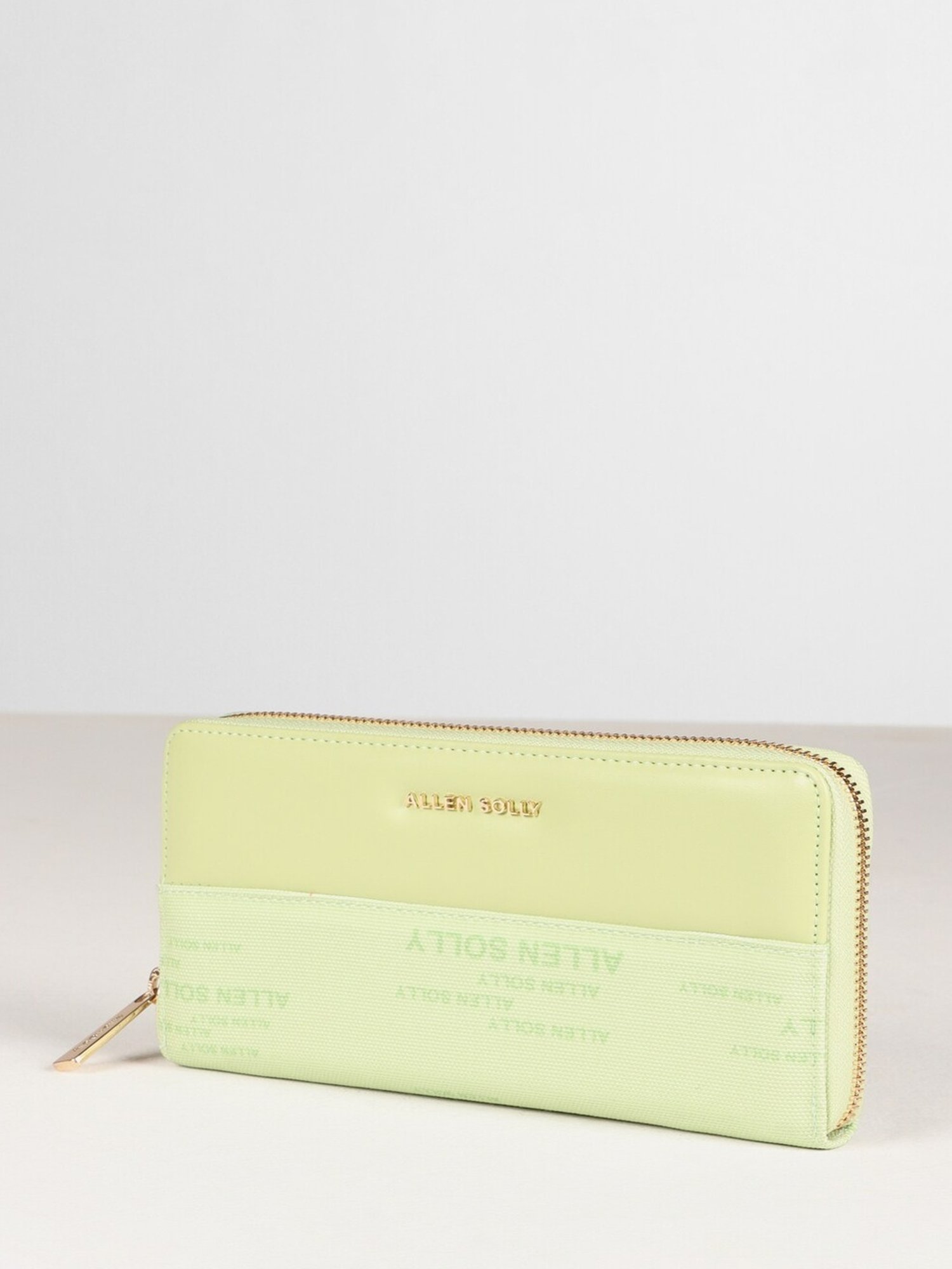 Allen Solly Green Printed Zip Around Wallet for women