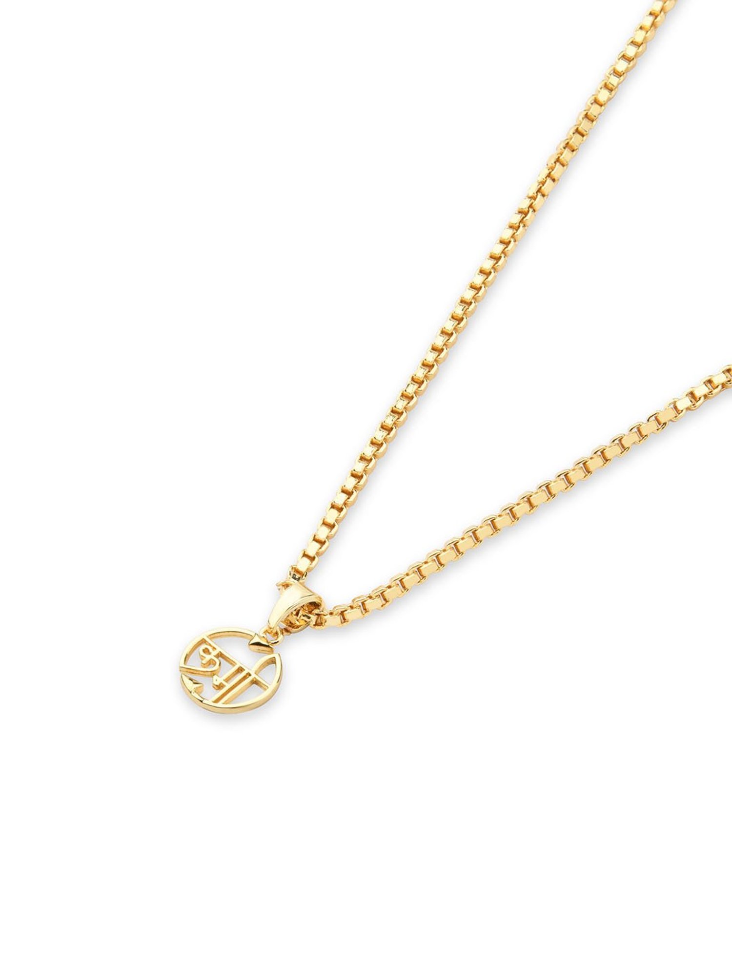 The Bro Code Gold-Plated Karma Pendant Necklace for Men