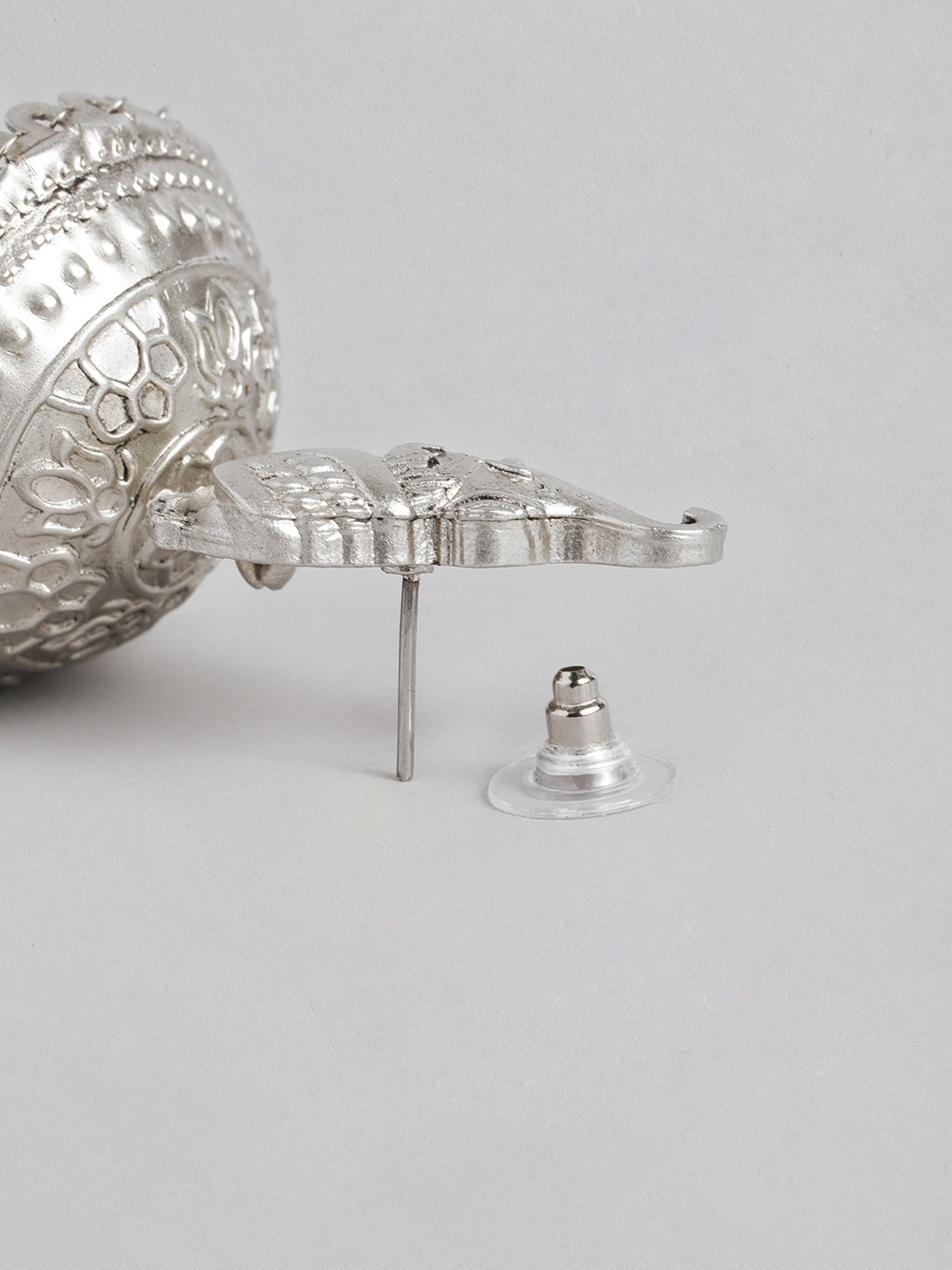 Abdesigns Graceful High Quality German Silver Jhumki Earrings