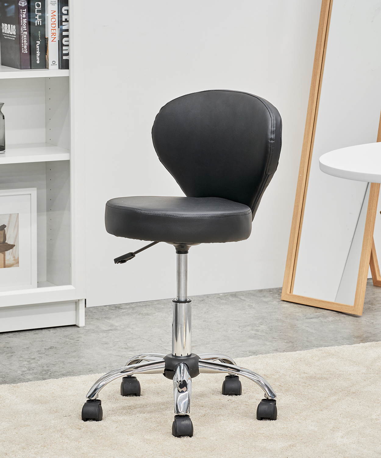 KLASIKA Rolling Swivel Salon Stool Chair with Back Support Adjustable Hydraulic for Office Massage Facial Spa Medical Drafting Tattoo Beauty Barber 2 Pack