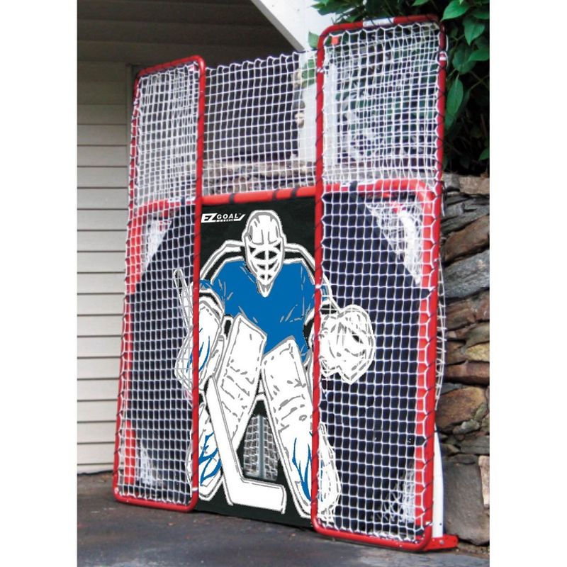 EZ Goal Folding Hockey Training Goal Net w/ Backstop, Targets, & Shooter Tutor
