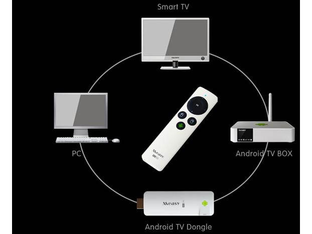 Measy RC9 Mini Handheld 2.4G Wireless Gyroscope Fly Air Mouse Remote Control for PC Android TV Box Smart TV