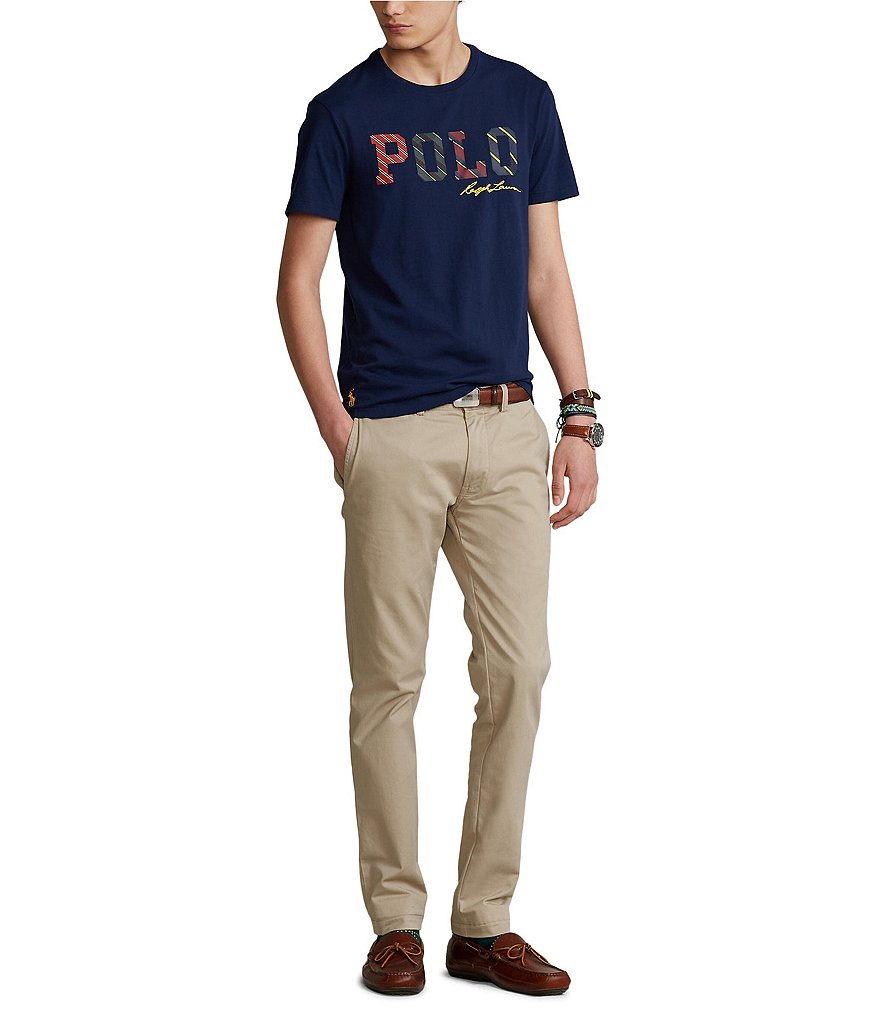 Polo Ralph Lauren Classic-Fit Striped-Logo Jersey T-Shirt
