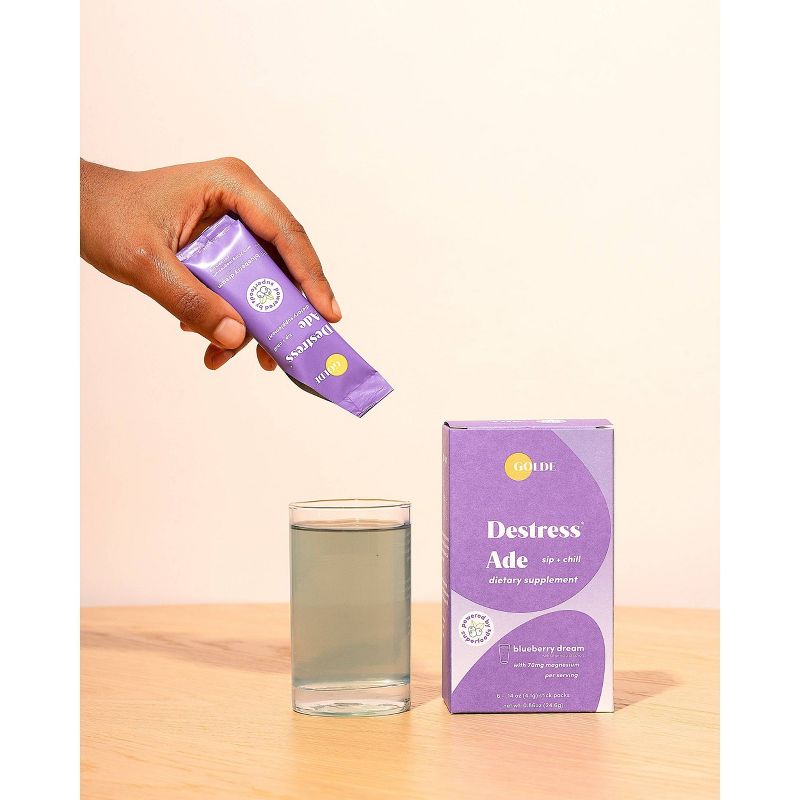 Golde Destress Ade Blueberry Dietary Supplements - 6ct