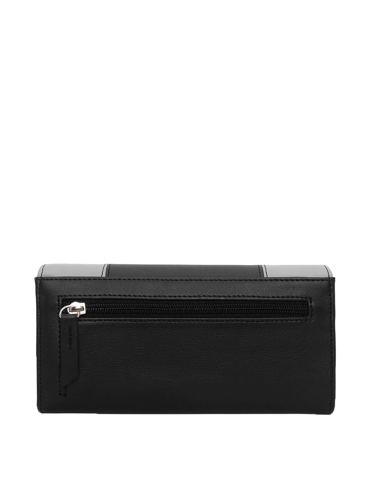 Pierre Cardin Black & Grey Color Block Wallet for Women