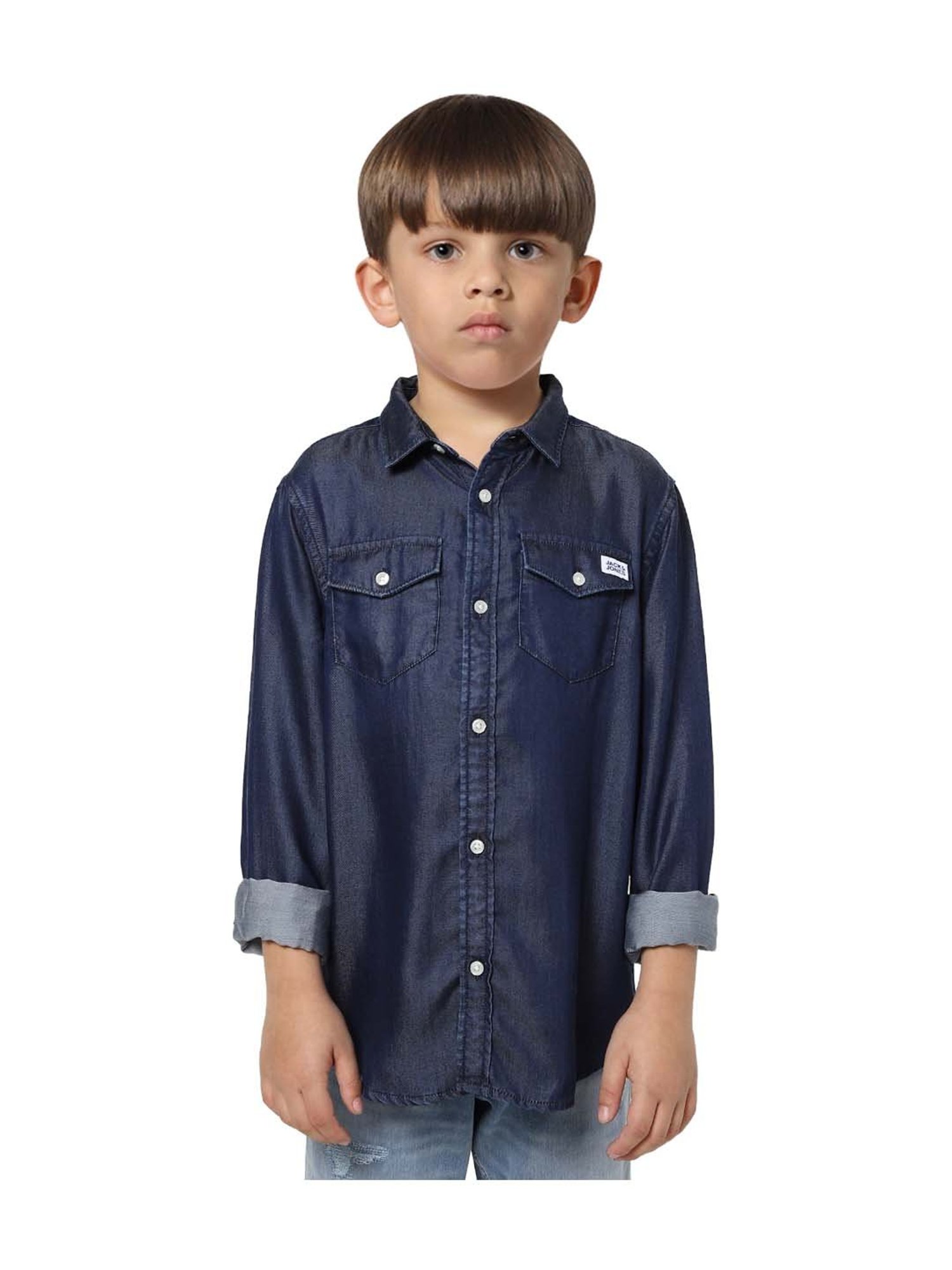 Jack & Jones Junior Navy Cotton Shirt