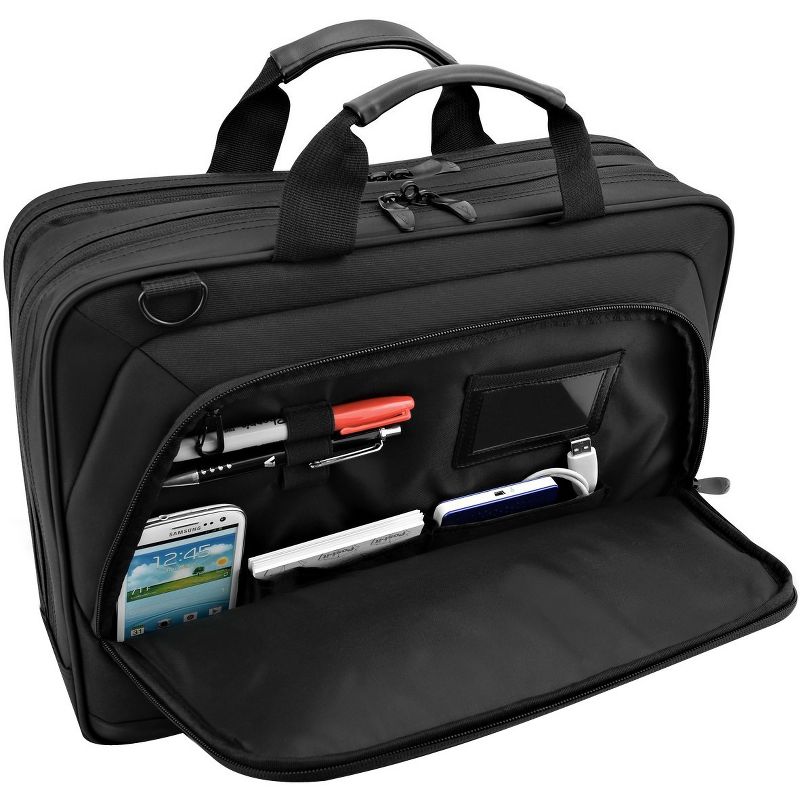 V7 Cityline CTPD1-1N Carrying Case (Briefcase) for 15.6" Notebook - Black - Slip Resistant Shoulder Strap - Twill Polyester, Nylon