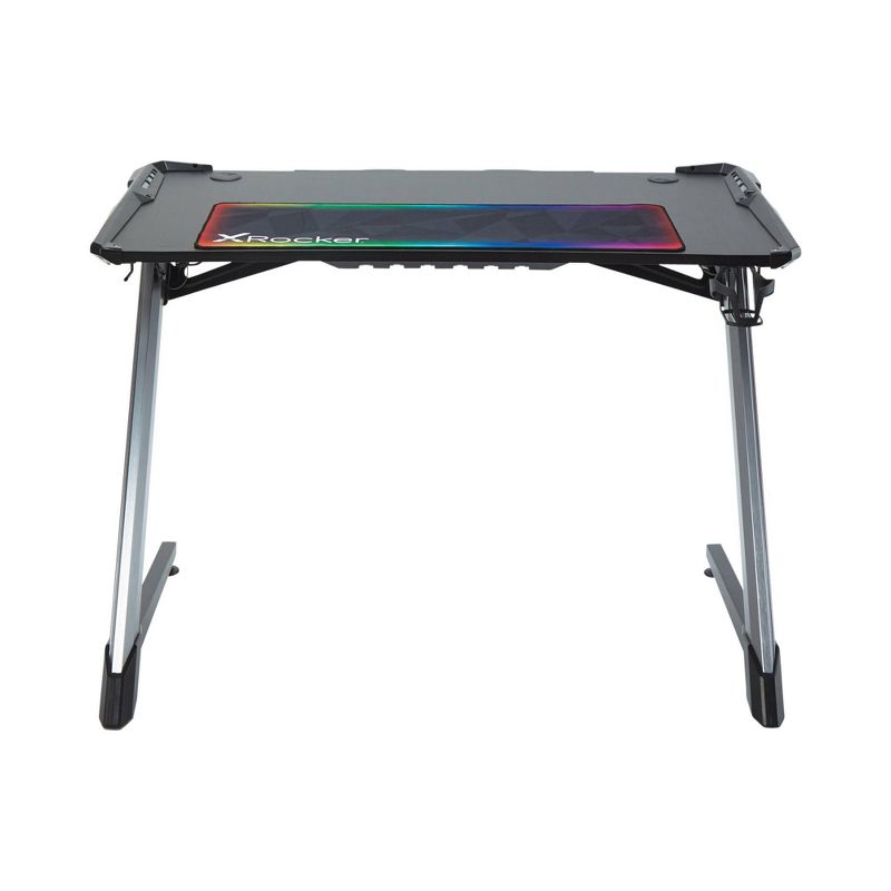 Lynx LED Gaming Desk Black - X Rocker