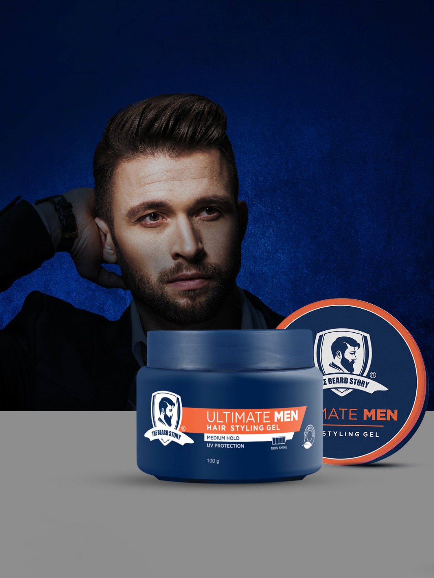 The Beard Story Hair Styling Gel For Medium Hold - 100 gm