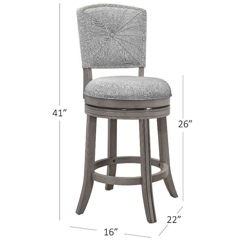 Santa Clara II Swivel Counter Height Barstool Gray - Hillsdale Furniture