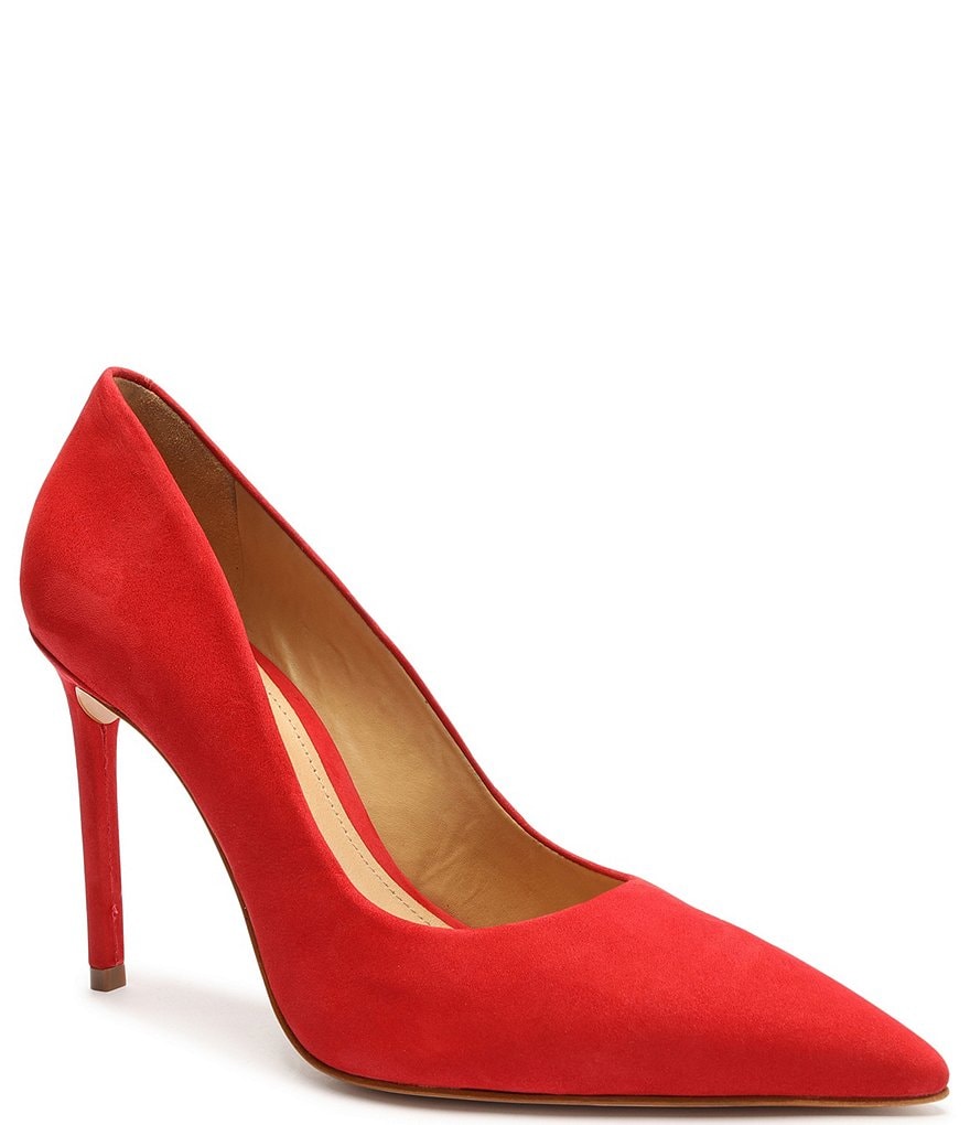 Schutz Lou Suede Pointed Toe Pumps