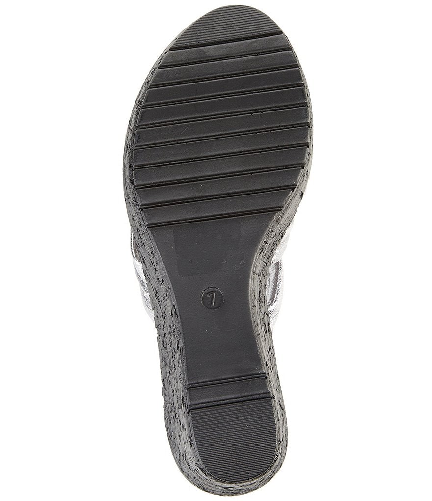 Onex Katya Leather Knot Wedge Slides