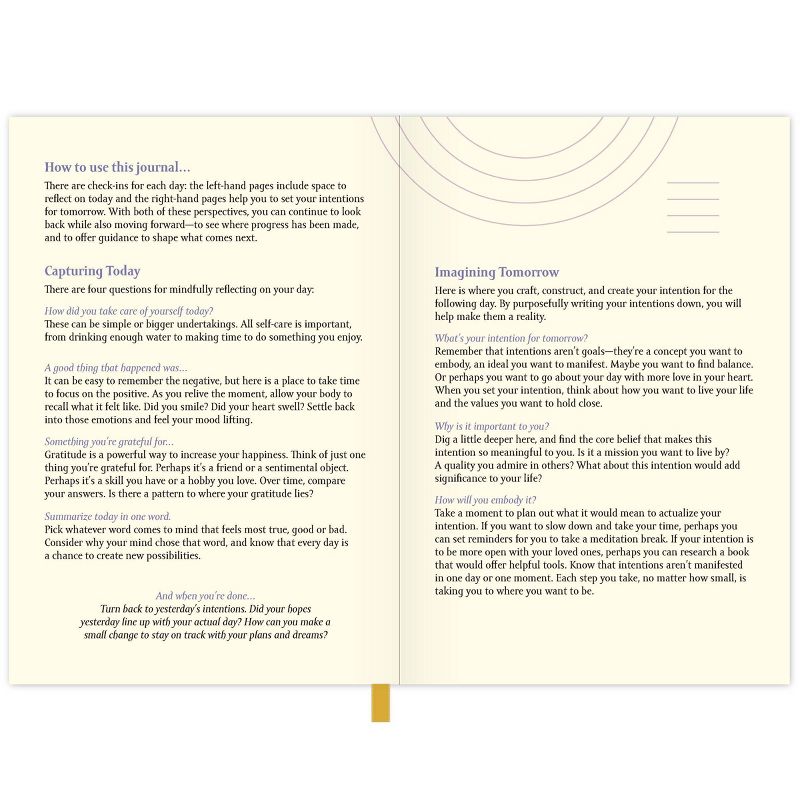 Guided Journal Softcover Sewn Today with Intention - Green Inspired