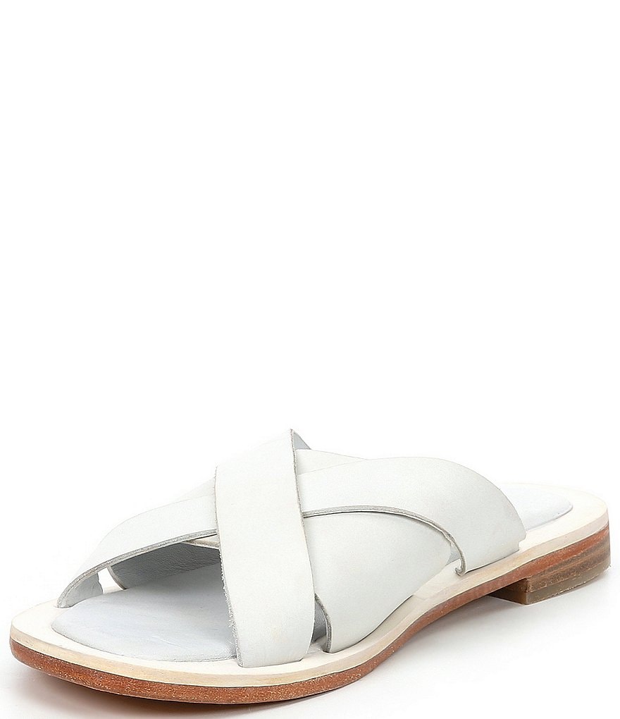 Free People Del Mar Woven Leather Slide Sandals