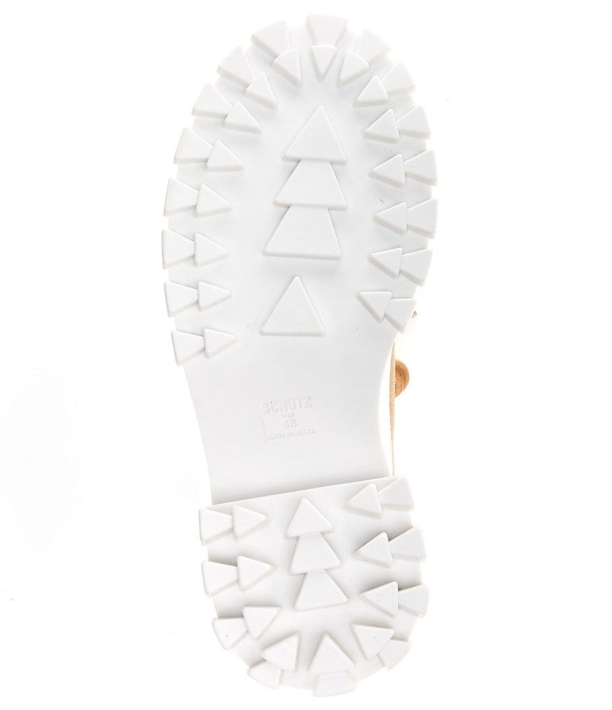 Schutz Krystal Canvas Lug Sole Platform Oxford Sneakers