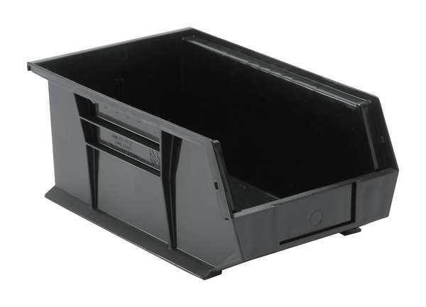 QUANTUM STORAGE SYSTEMS QUS241BK Black Hang and Stack Bin, 13-5/8"L x 8-1/4"W x