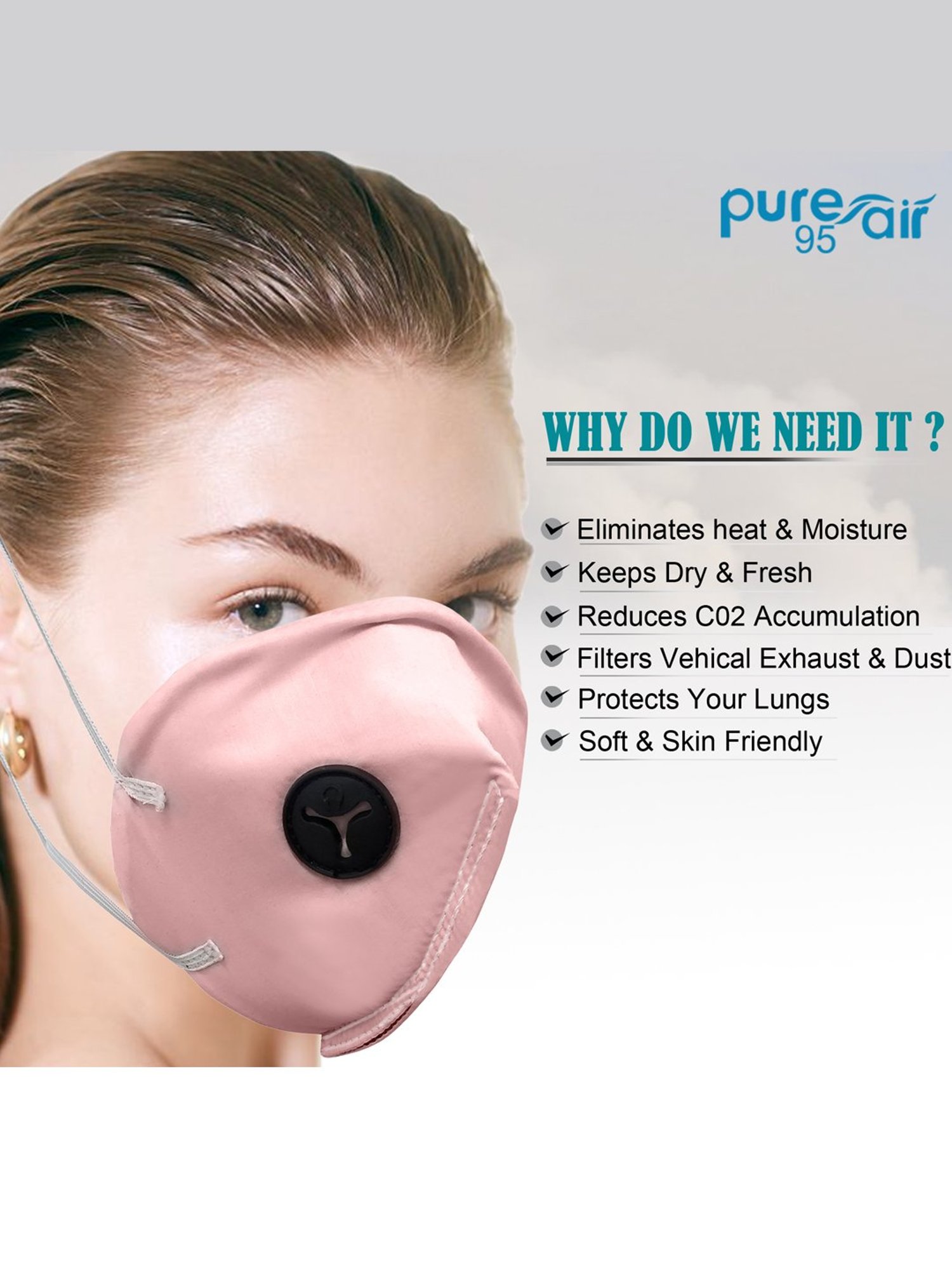 Lion crown Reusable 3 Layered Face Masks - Pack of 5