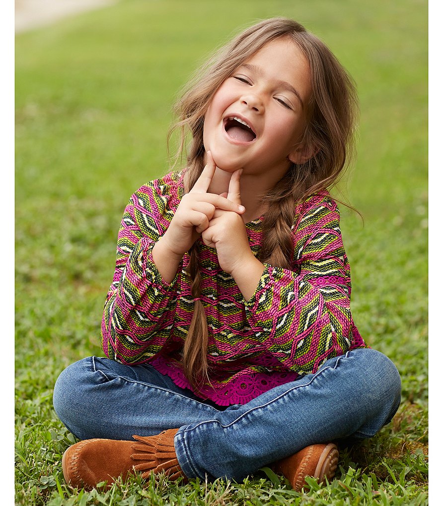 Minnetonka Girls' Double Fringe Suede Boots (Toddler)