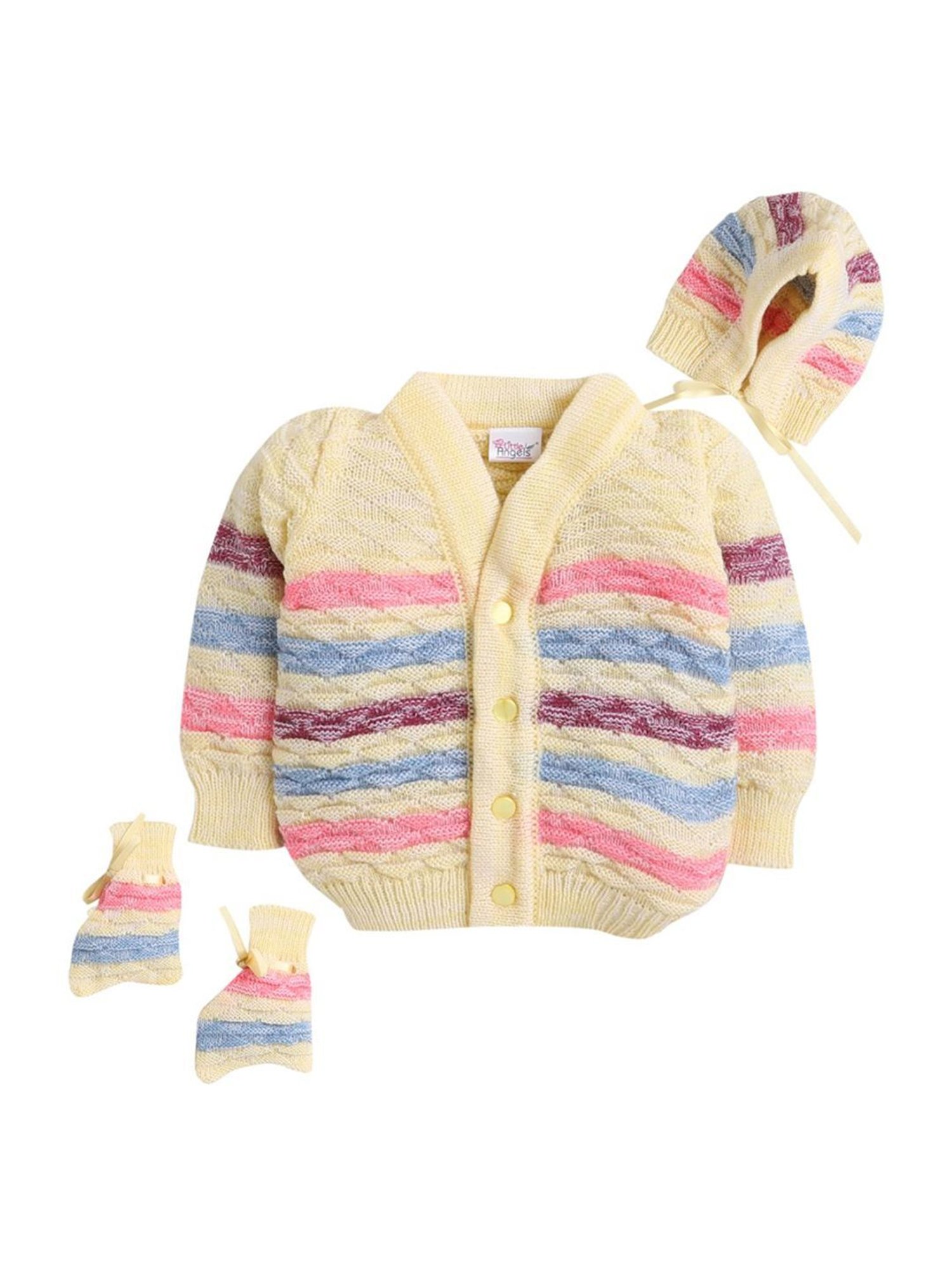 Pantaloons Baby Brown Cotton Printed Full Sleeves Sweater